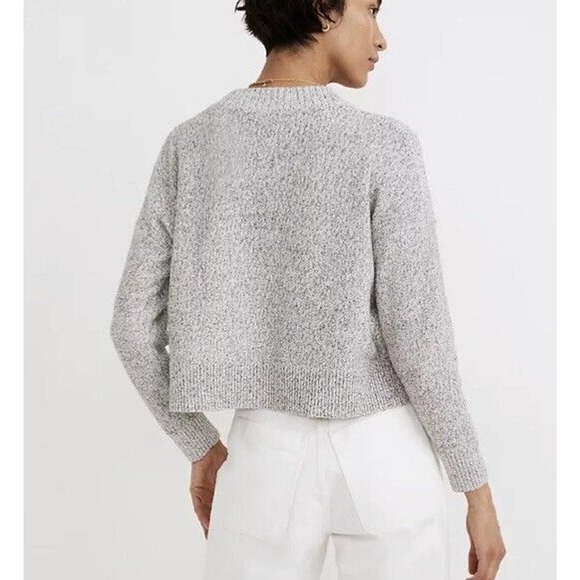 Madewell Womens Gray Button Cropped Broadway Cardigan Sweater Size XS New - Picture 2 of 9